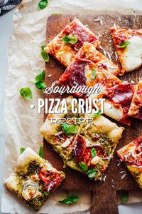 Today’s recipe, sourdough pizza crust, is the second sourdough recipe I’ve shared this week