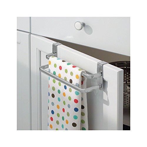 Binovery Metal Modern Kitchen Over Cabinet Double Towel Bar Rack - Hang on Inside or Outside of Doors, Storage and Organization for Hand, Dish, Tea Towels