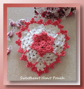 Sweetheart Heart Pouch  Free Crochet Pattern