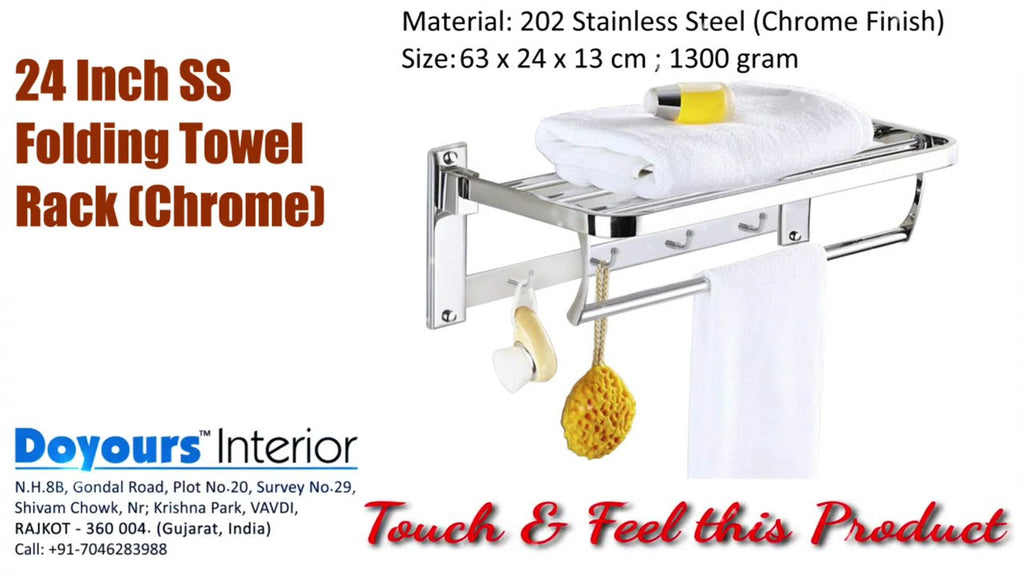 Doyours Folding Towel Rack, Stainless Steel Chrome Bathroom Accessories, Bathroom Rack by Doyours Interior (7 months ago)