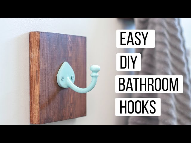 How to replace a bathroom towel bar with cute hooks
