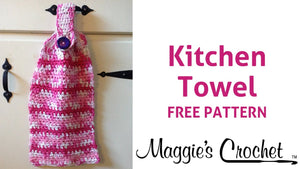 Home Cotton Kitchen Towel Free Crochet Pattern: