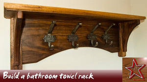 Woodworking: Bathroom Towel Holder And Shelves Made From Walnut by WH Creations (4 years ago)