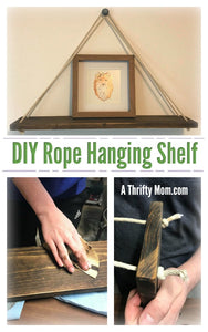 DIY Rope Hanging Shelf