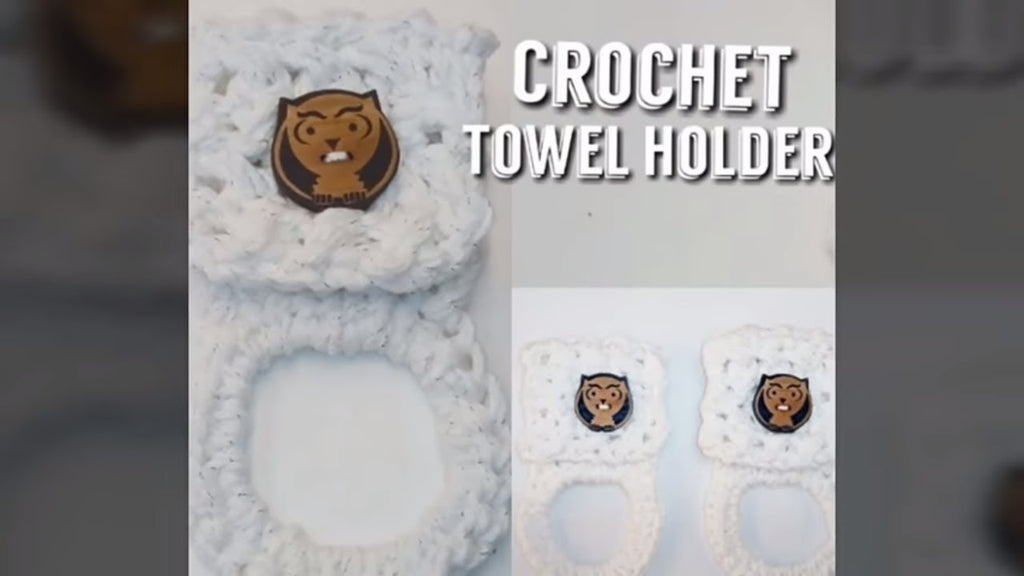 Modern Crochet Towel Holder