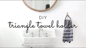 This week we're sharing how to update your bathroom with this triangle towel holder! Supplies: Triangle -