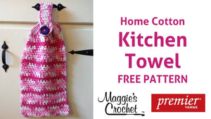 Home Cotton Kitchen Towel Free Crochet Pattern: