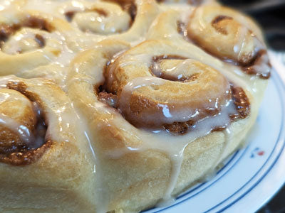Dulce de Leche Sweet Rolls with Candied Pecans and a Coffee Glaze