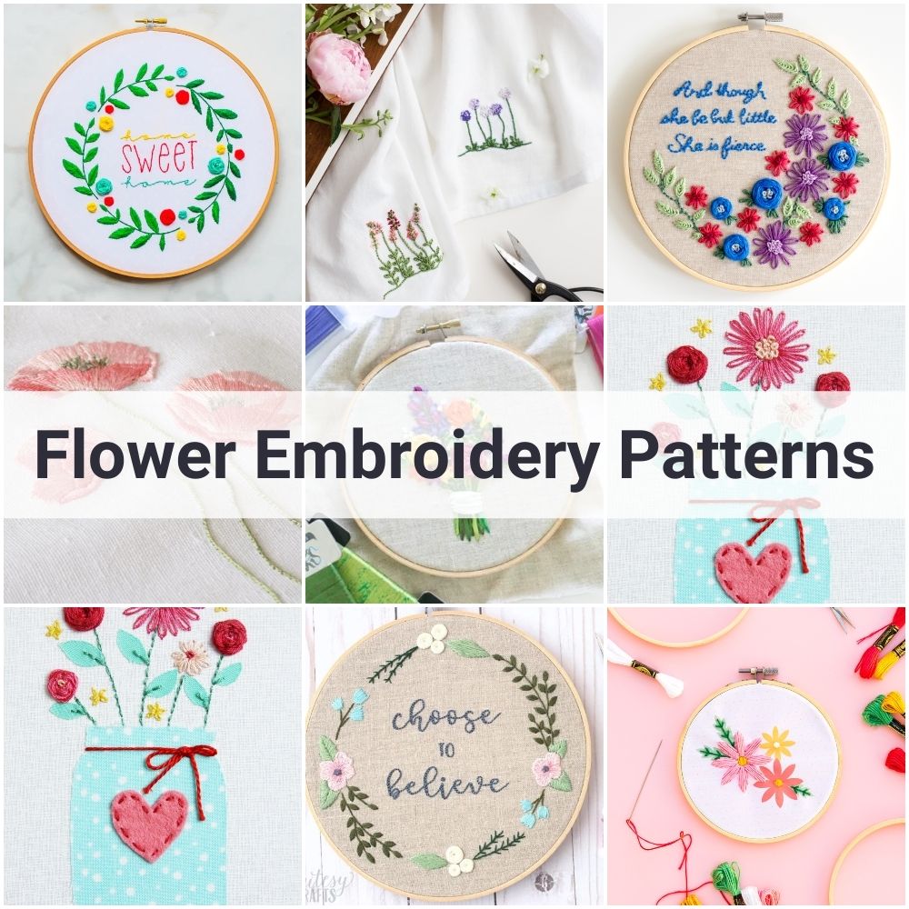 50 Breathtaking Flower Embroidery Patterns to Welcome Spring