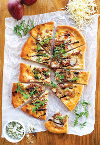 Flatbread with Pancetta, Pear, and Blue Cheese