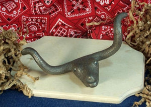 Cast Iron Longhorn Steer Towel Hook 6 Sets