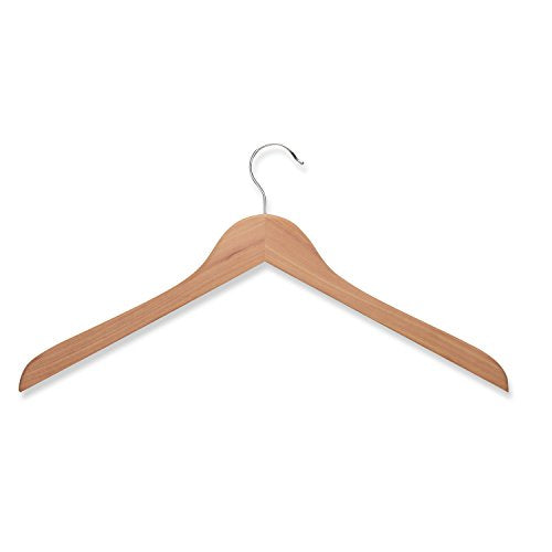Honey-Can-Do HNGZ01534 10 Pack Cedar Top Hanger, Natural