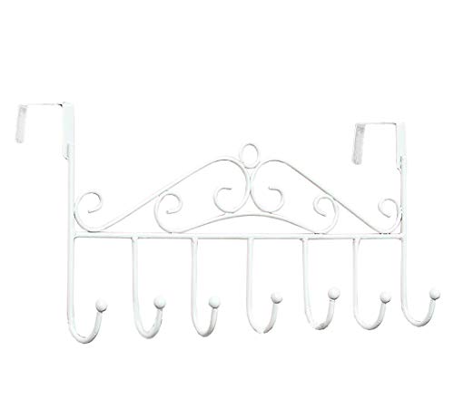 Youdepot Over The Door 7 Hanger Rack - Decorative Metal Hanger Holder for Home Office Use
