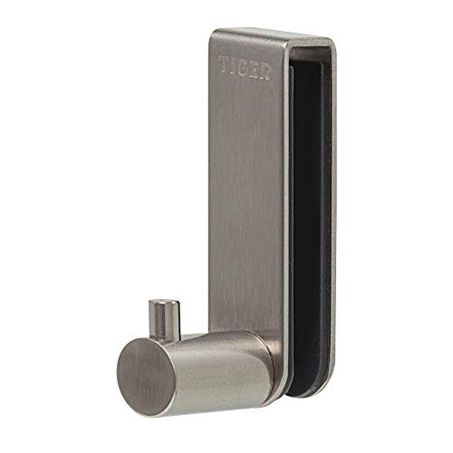 Tiger Rhino for Shower Doors 6-8 mm Brushed Stainless Steel Hook, One Size