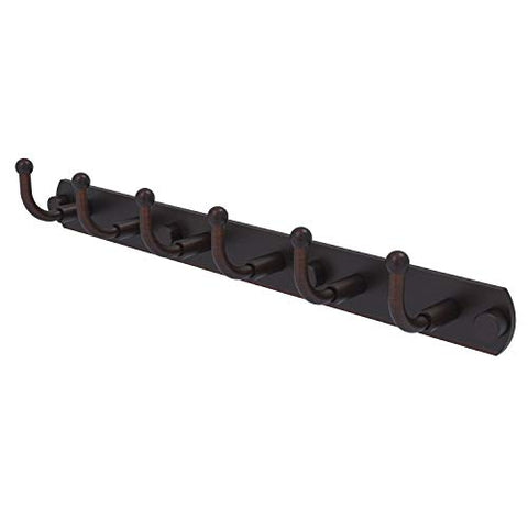 Allied Brass 1020-6-VB Skyline Collection 6 Position Tie and Belt Rack, Venetian Bronze