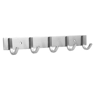 TOGU Wall Mounted Coat Hooks,5 Hooks Heavy Duty Stainless Steel Coat Robe Hat Clothes Towel Hook Hanger Rack,Brushed Stainless Steel Finish