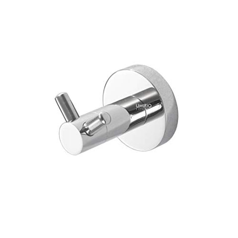 UMIRIO Robe Hooks Chrome Wall Hangers Bathroom Hooks for Hanging Coat Hooks Heavy Duty Double Towel Bar Hook Holder for Shower Kitchen Utensil Hanger Hook Stainless Steel Key Hanger