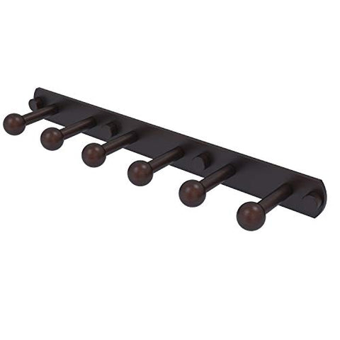 Allied Brass P1000-20-6 Prestige Skyline Collection 6 Position Tie and Belt Rack Decorative Hook, Venetian Bronze