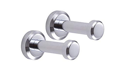 eForwish Brass Towel Hooks Robe Hooks Wall Mounted Minimalist Coat Hooks Hat Hooks Wall Hooks Single Hooks(Chrome Finish,2-Piece)