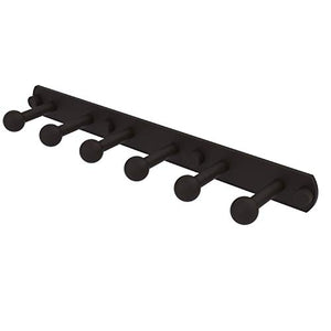 Allied Brass P1000-20-6 Prestige Skyline Collection 6 Position Tie and Belt Rack Decorative Hook, Oil Rubbed Bronze