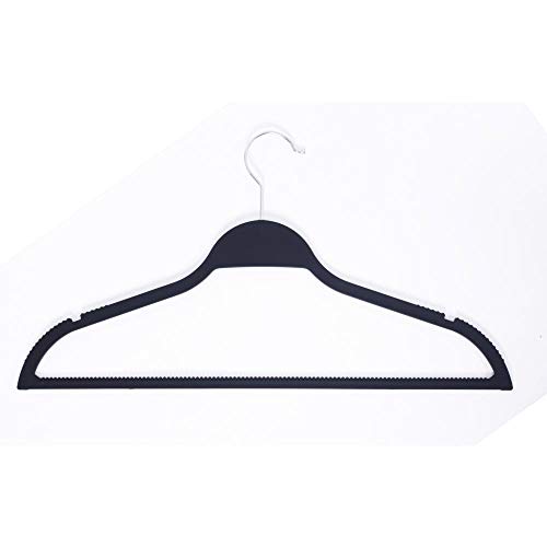 Black Extra Non Slip Rubber Coated Suit Hanger (30 Pack)