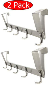 TEJATAN - Set of 2 - Over The Door Hooks (Can Also be Known as - Door Coat Hanger, Door Hook, Bathroom Door Hanger, Bathroom Hardware Accessory - Over The Door Hooks) (Set of 2 - Single Hook)