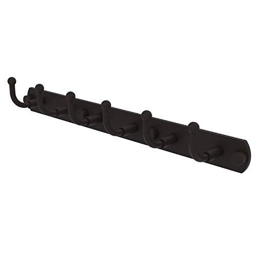 Allied Brass 1020-6 Skyline Collection 6 Position Tie and Belt Rack Decorative Hook, Oil Rubbed Bronze