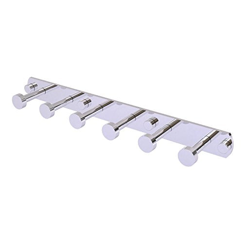Allied Brass FR-20-6-PC Fresno Collection 6 Position Tie and Belt Rack, Polished Chrome