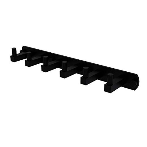 Allied Brass MT-20-6 Montero Collection 6 Position Tie and Belt Rack Decorative Hook, Matte Black