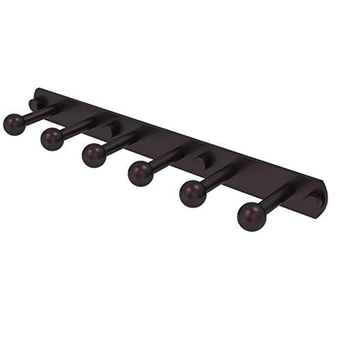 Allied Brass P1000-20-6 Prestige Skyline Collection 6 Position Tie and Belt Rack Decorative Hook, Antique Bronze