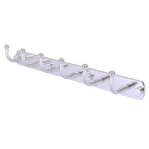 Allied Brass 1020-6-SCH Skyline Collection 6 Position Tie and Belt Rack, Satin Chrome