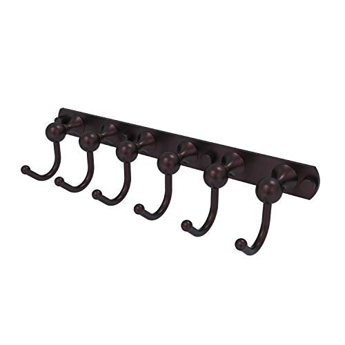 Allied Brass SL-20-6 Shadwell Collection 6 Position Tie and Belt Rack Decorative Hook, Antique Bronze