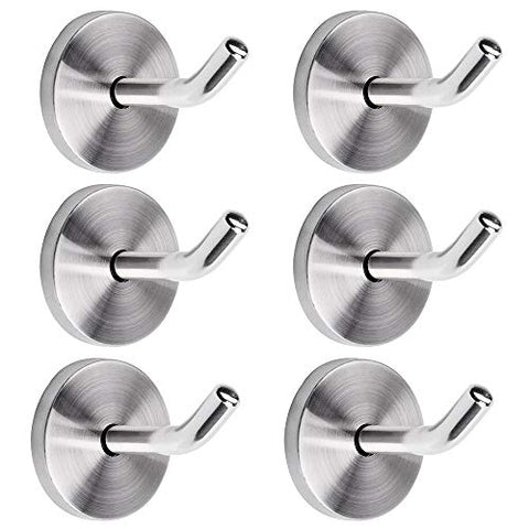 eForwish Backpack Hooks Wall Hooks Schoolbag Hangers Stainless Steel Heavy Duty?2",Pack of 6?