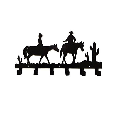 Whthteey 6 Hooks Wall Mounted Clothes Bag Hangers Creative Decorative Coat Rack (Cowboy)