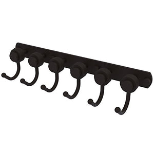 Allied Brass 920G-6 Mercury Collection 6 Position Tie and Belt Rack with Groovy Accent Decorative Hook, Oil Rubbed Bronze