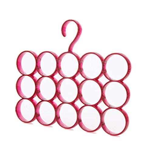 Hooks Scarf Tie Hangers Ring Racks Home Practical Daily Necessities Transparent Plastic Material Creative Smoothing Not Hooking,Red,C
