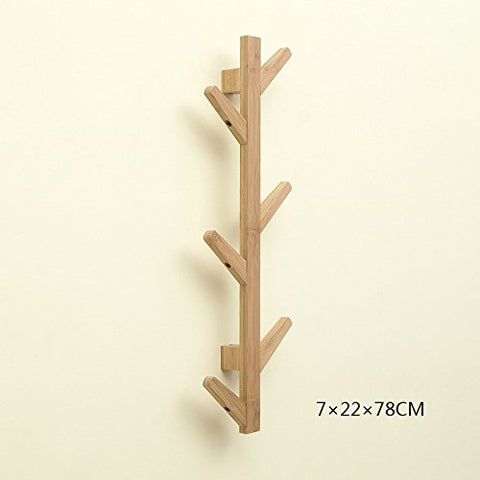 Wall Hook, Coat Rack, Japanese Hanger, For Living Room/Bedroom / Wall/Hotel, White - Wood - Brown,B