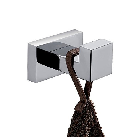 JYPHM Coat Hooks Wall Mounted Modern Stainless SteelSingle Towel Square Style Polished Finish