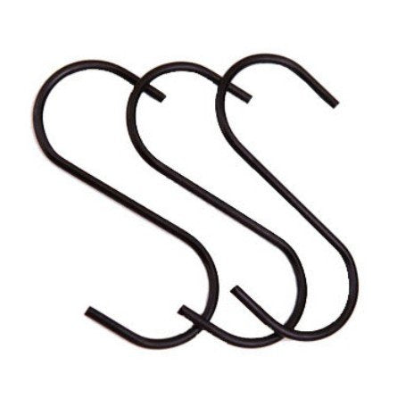 ANBANA Â® 10Pcs Black Color Heavy-Duty Steel S-hooks For Plant, Towels, Kitchen Spoon Pan Pot, Hanging Hooks Hangers