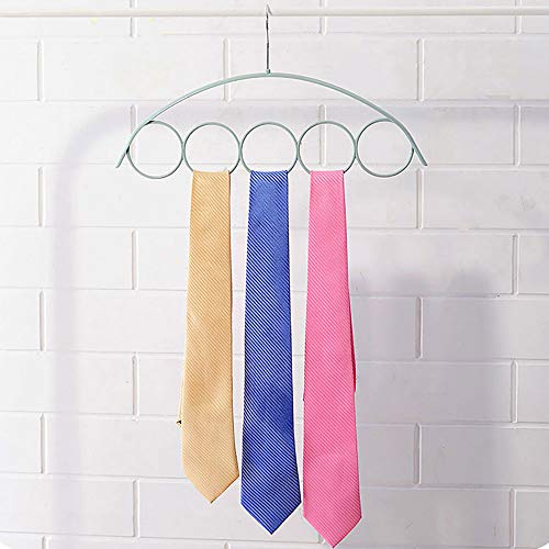 Voberry@ Scarf Closet Hanger, Scarf & Tie Hanger, Closet Organizer, No Snag Storage for Scarves, Ties, Belts, Shawls, Pashminas, Accessories - 5 Loops (D)