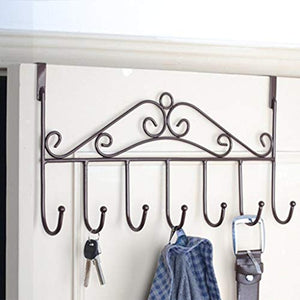 LE Door Hanger Hooks,Household Shelf Nordic Door Wall Bedroom Hook Wall Hangers-Copper Copper 42x23cm(17x9inch)