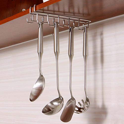 HOUTBY Mug Holder Wine Glass Hanging Cabinet Under Shelf Hooks Cup Kitchen Rack Closet Storage Accessories for Tie Belt, Scarf Organizer