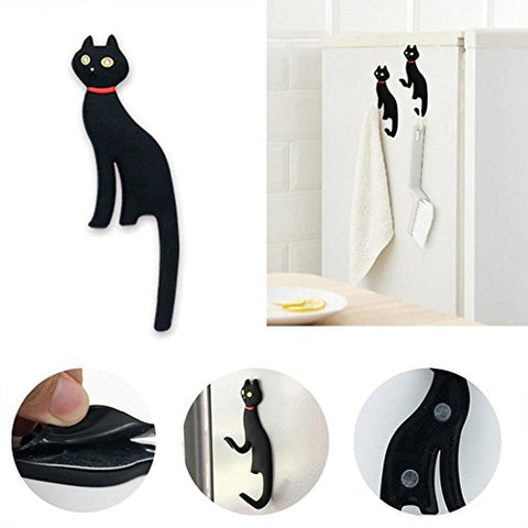 TRENTON Cute Cat Wall Door Magnet Hook Key Hanger Home Kitchen Decorative Holder