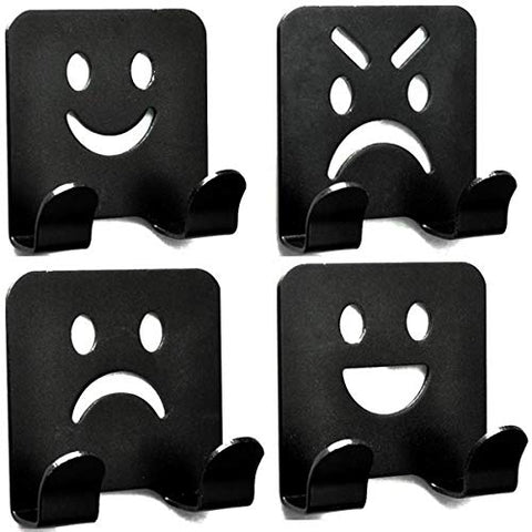 iRomic Wall Mount Adhesive Razor Plug Key Towel Holder Hooks Hanger(4Pack) Bathroom Kitchen Home Organizer for Shower Robe Loofah Bathrobe Coat Clothes Key,Aluminum