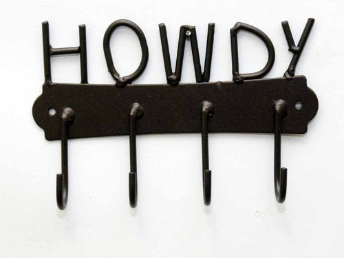 HOWDY IRON KEY/TOWEL HOLDER-8"W x 5"H
