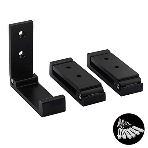 ZRM&E 3-Pack Folding Hooks Wall Door Clothes Coat Hat Bags Hangers Space Saving Racks Holder Aluminum Alloy Kitchen Bathroom Rustproof Towel Hooks Foldable Single Hook Black