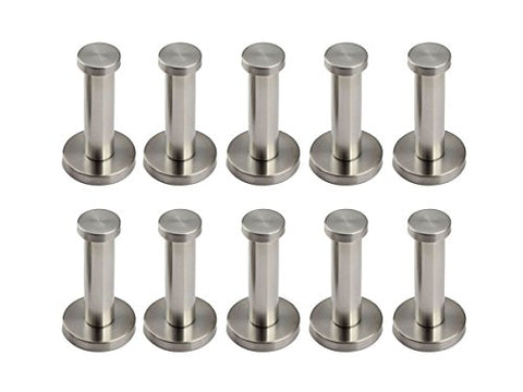 eForwish Stainless Steel Coat Hooks Wall Mounted - Backpack Hooks Hat Hooks Single Hooks Bath Towel Hook Heavy Duty Hangers (2",Pack of 10)