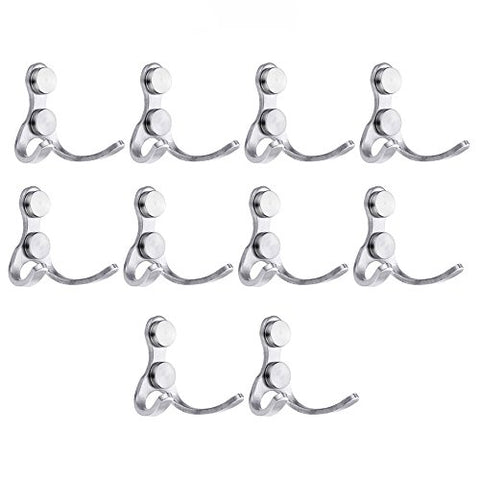eForwish Stainless Steel Hat Hooks Wall Mounted - Coat Hooks Backpack Hooks Single Hooks Bath Towel Hook Heavy Duty Hooks (Pack of 10)
