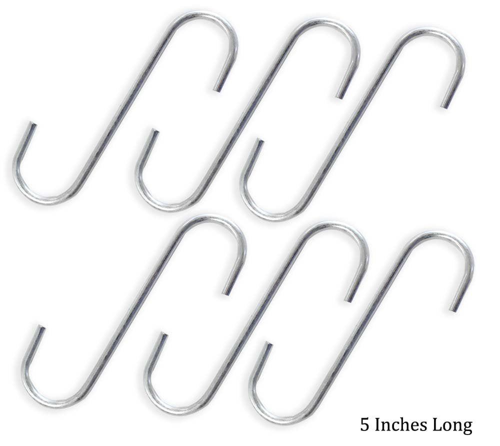ToolEssentials 6 Piece Set of 5-Inch Metal "S" Hooks