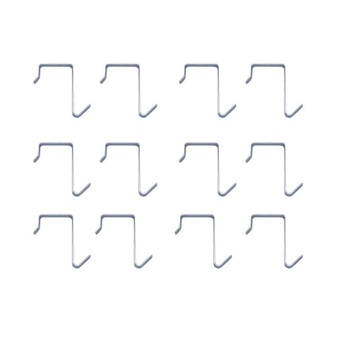HanLingGG Over The Door Hanger Hook Pocket Chart Hanging Hooks Metal Space Saving Organizer for Coat, Towel, Bag, Robe,Clothes (12 PCS)